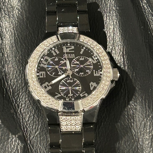 Guess Black and Silver Chronograph Watch main image 4